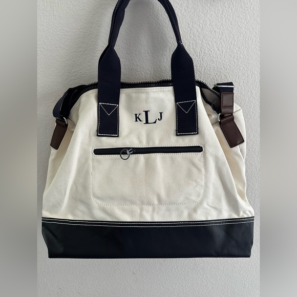 Lands End Print Canvas Weekender Duffle Bag - Picture 4 of 4